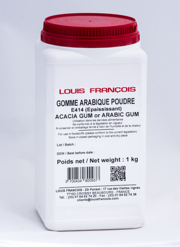 Gomme arabique 1 kg fond blanc